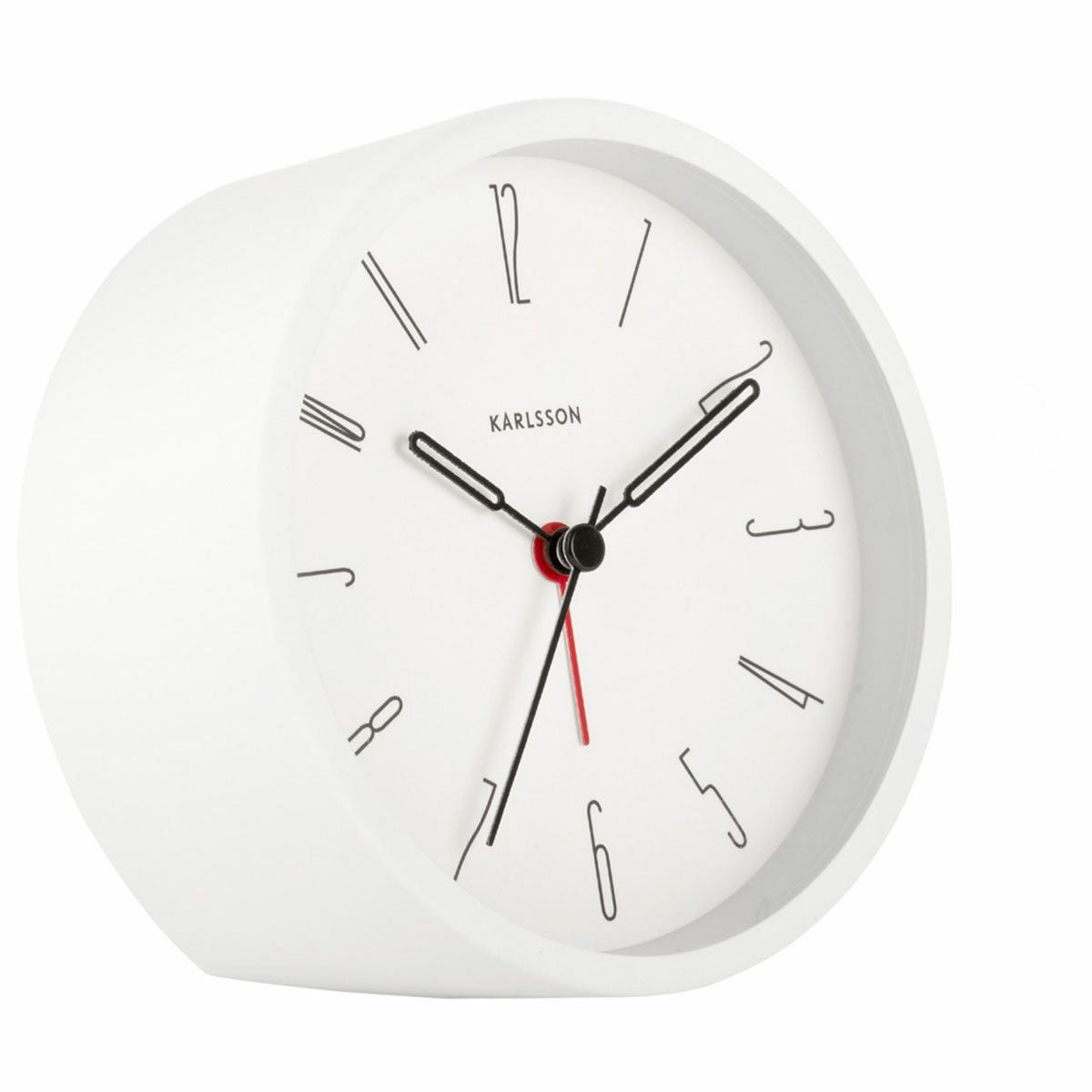 KARLSSON カールソン Alarm clock Belle Numbers iron white