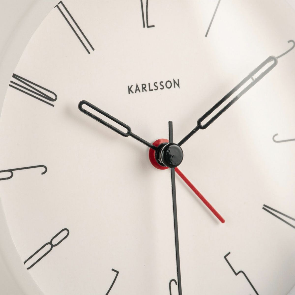 KARLSSON カールソン Alarm clock Belle Numbers iron white