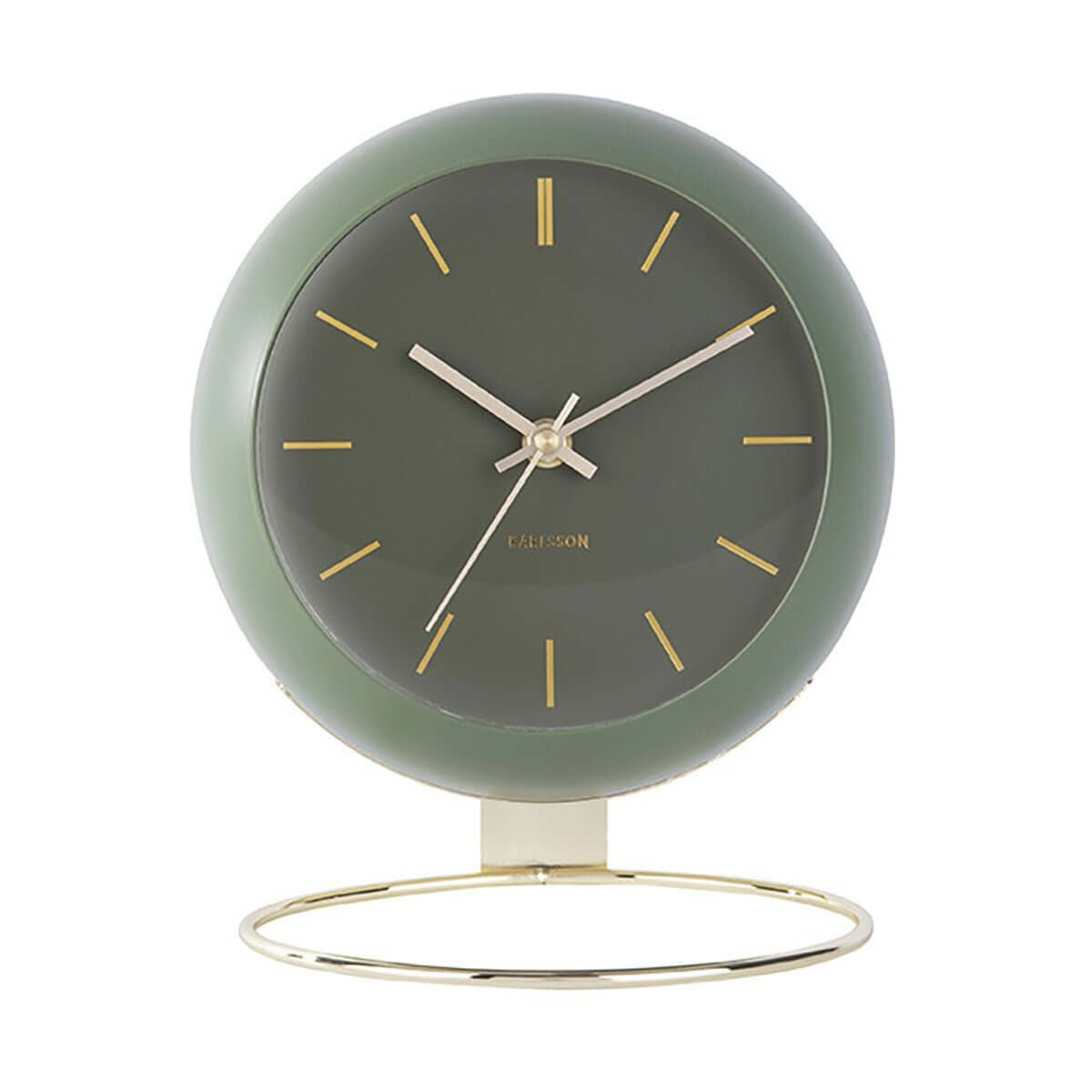 KARLSSON カールソン Table clock Globe black, Des. Armando Breeveld