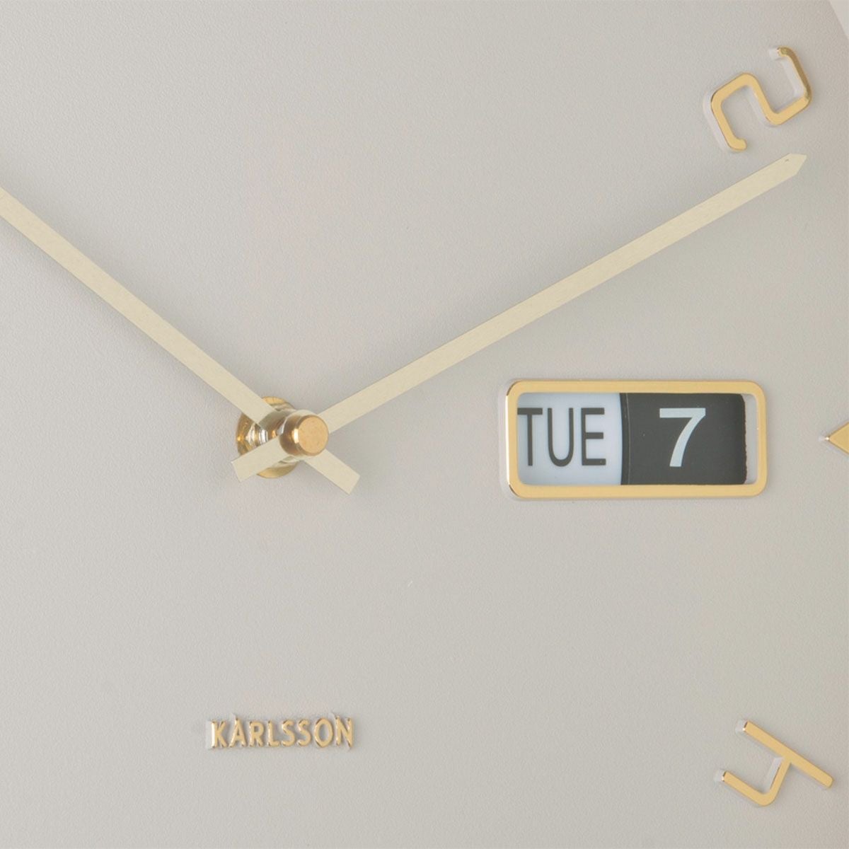 KARLSSON カールソン Wall clock Data Flip iron warm grey | KARLSSON