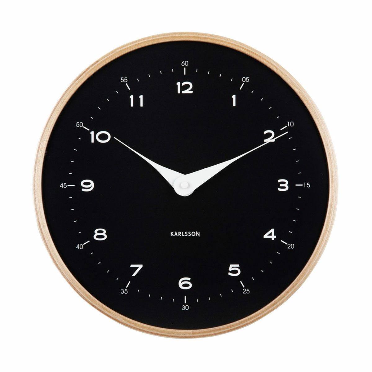 KARLSSON カールソン Wall clock Osado Dome wood black | KARLSSON