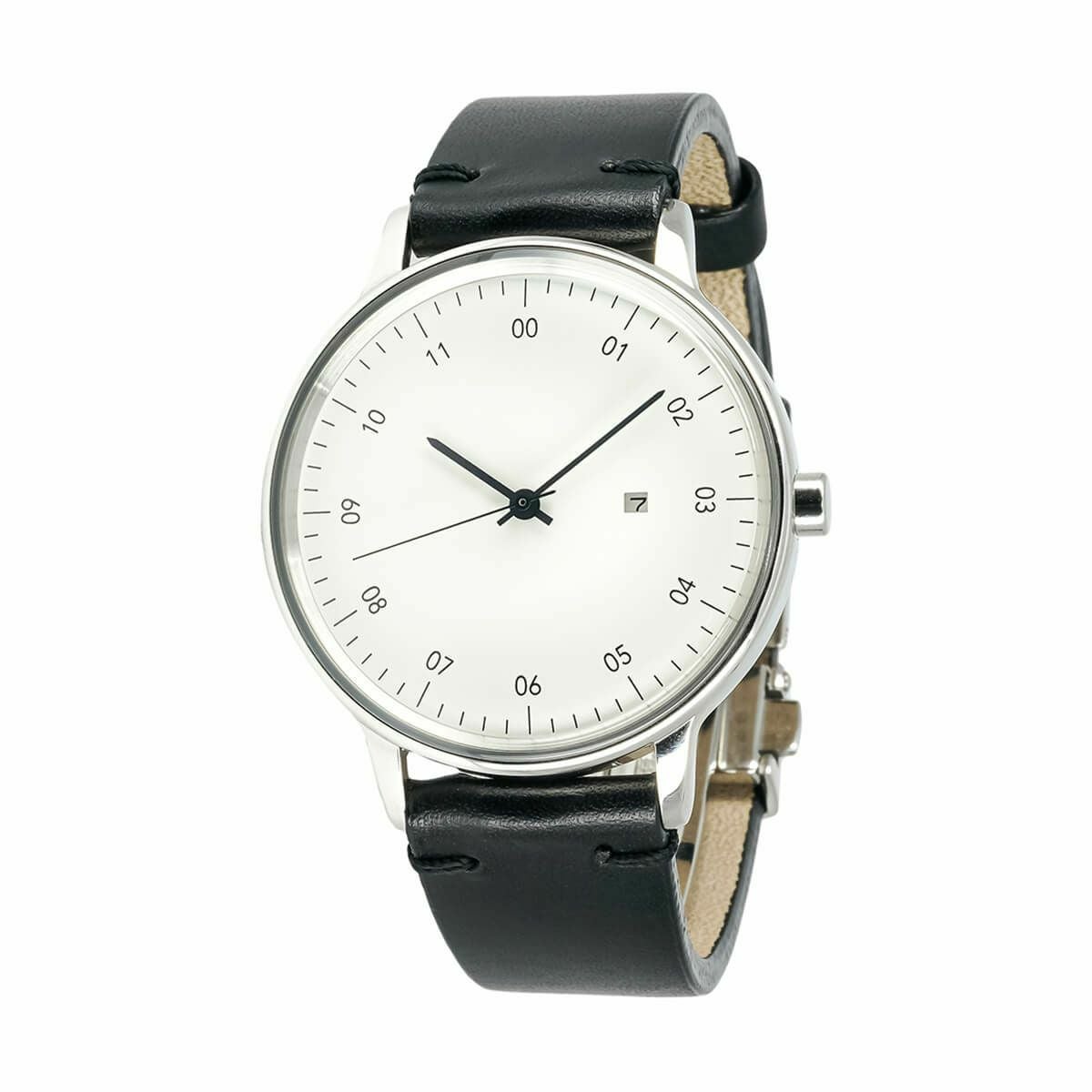 sazare silver mirror finish white dial