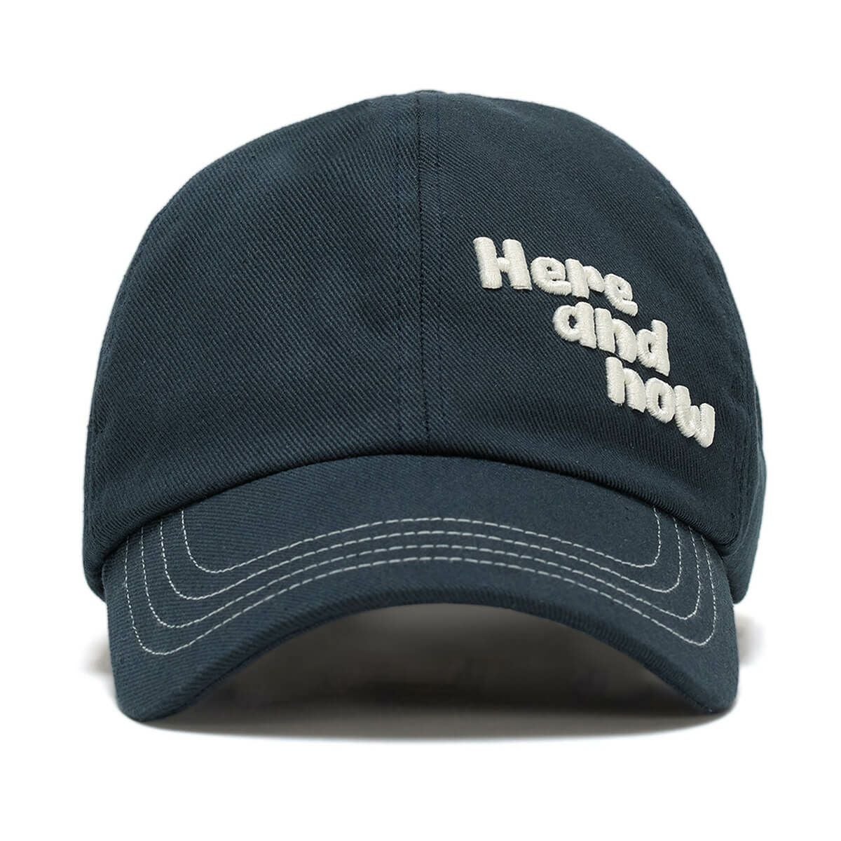 elldu エルドゥ Here and now stitch Ball cap - Navy | elldu