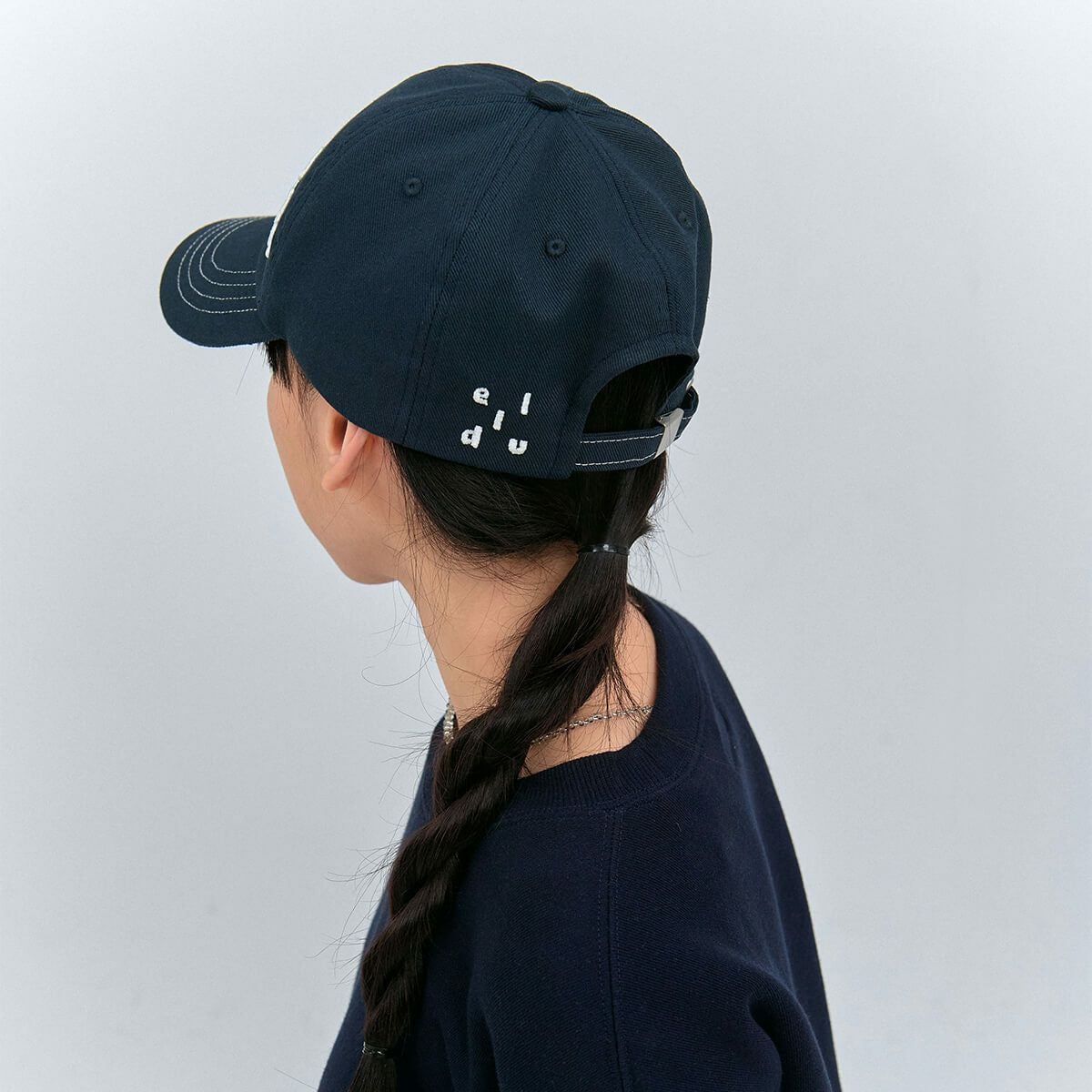 elldu エルドゥ Here and now stitch Ball cap - Navy | elldu