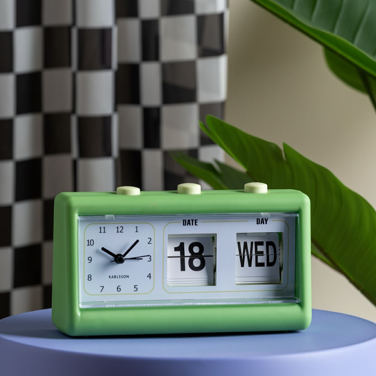 KARLSSON カールソン Alarm clock Data Flip rubberized bright green