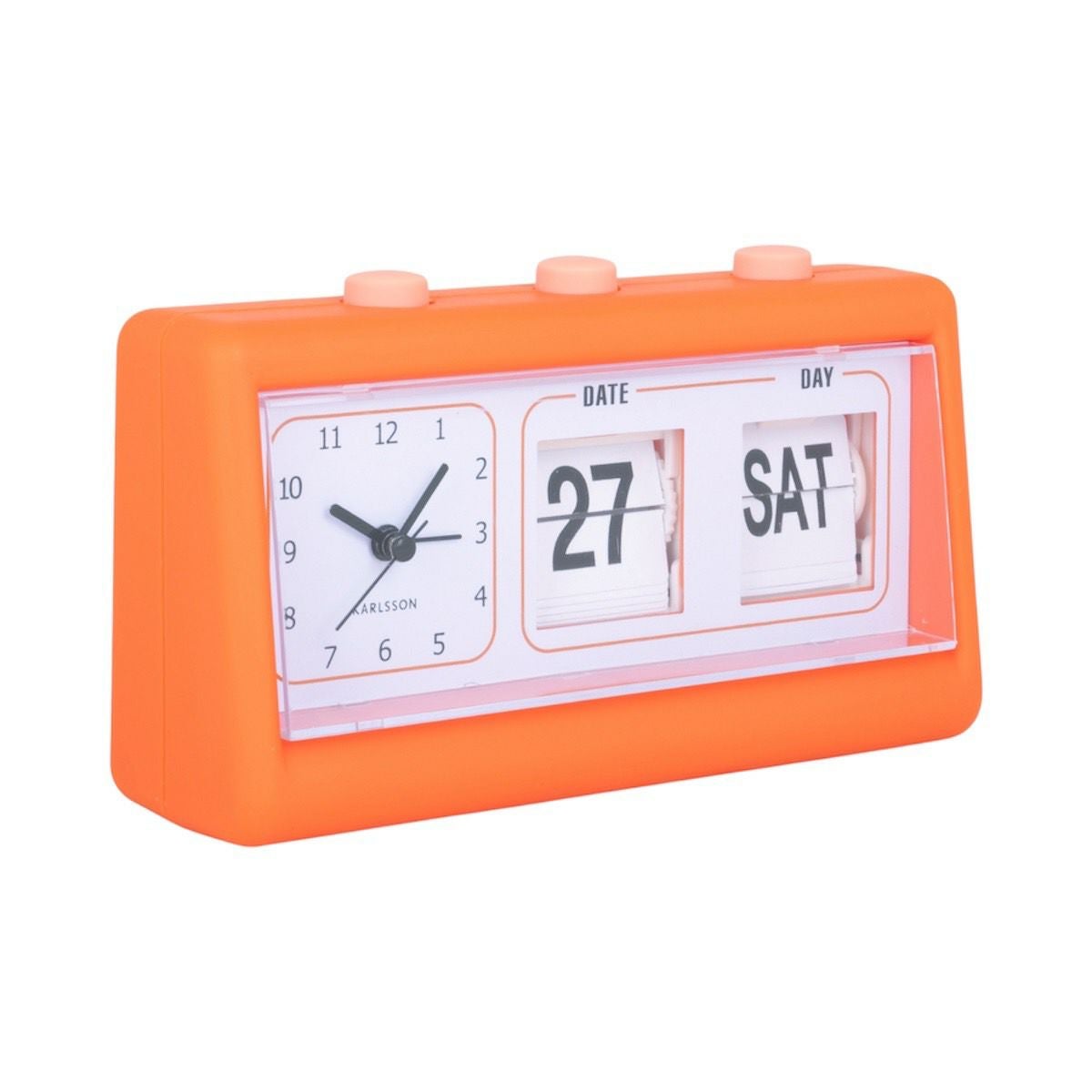 KARLSSON カールソン Alarm clock Data Flip rubberized bright orange KARLSSON カールソン Alarm clock Data Flip rubberized bright orange