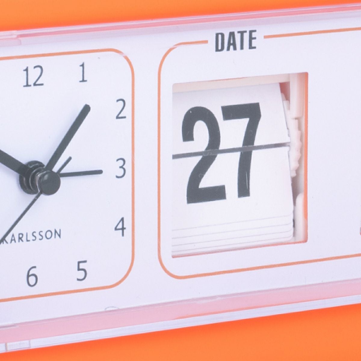KARLSSON カールソン Alarm clock Data Flip rubberized bright orange