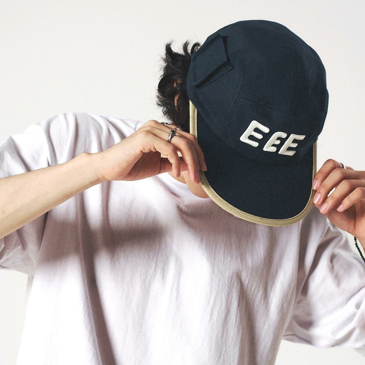 elldu エルドゥ EEE Pocket Camp Cap - Beige Navy | elldu | CAViAR