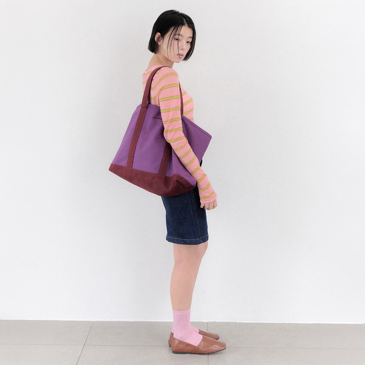 I HATE MONDAY IHM Daily Tote Bag purple wine | I HATE MONDAY